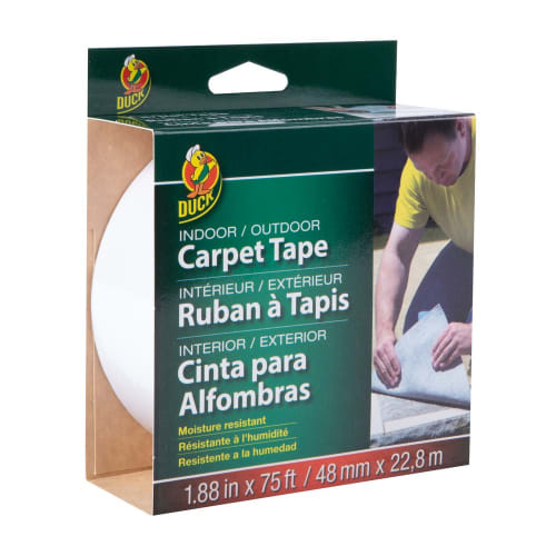 Duck Indoor/Outdoor Carpet Tape, 1.88" x 75', White
